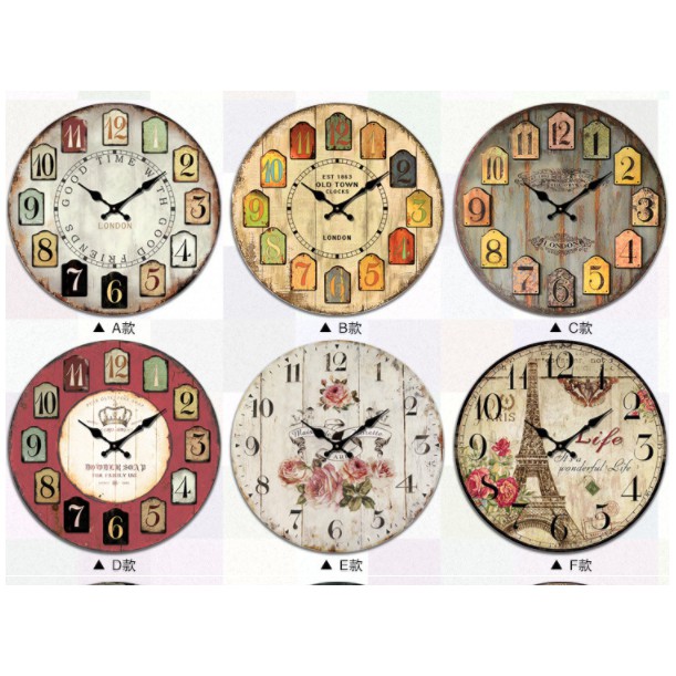 🕑美式歐式復古時鐘掛鐘🕑