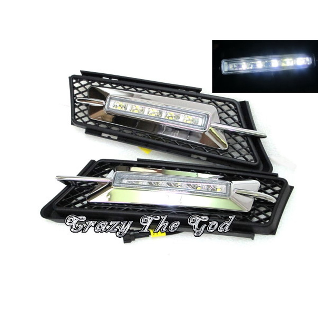 出清品-適用於 BMW 寶馬 3-Series E90 05-11 四門車 LED DRL晝行燈 日行燈 霧燈框