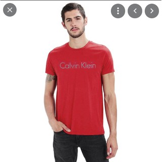 Calvin Klein 凱文克萊 CK 圓領T恤 CK logo 短袖 T-shirt 短T 紅色S號 403G223