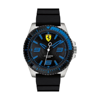 【Ferrari 法拉利】FORZA賽車鋸齒錶圈設計簡約橡膠腕錶-競速藍/FA0830466/台灣總代理公司貨享兩年保固