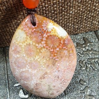 ☆ 奇緣創意 ☆ 天然珊瑚玉 水滴吊墜 項鍊 鎖骨鍊