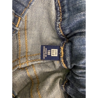 Uniqlo 130 男童牛仔褲 彈性牛仔褲 伸縮小腳褲