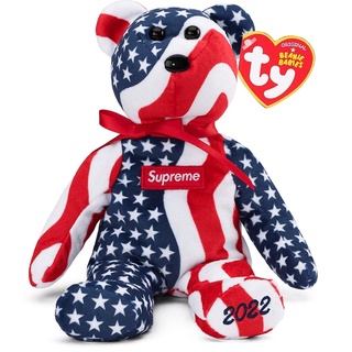【area0439】2022 Supreme x ty Beanie Baby Bear 小熊 娃娃 寶寶 安撫玩偶