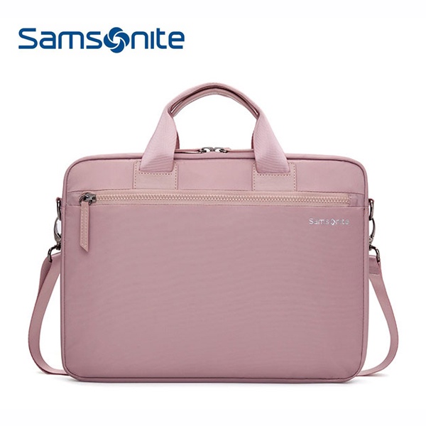 Samsonite 新秀麗14"/ 13.3吋筆電手提包(附肩背帶)-DENDI-ICT BP5*002 櫻花粉色