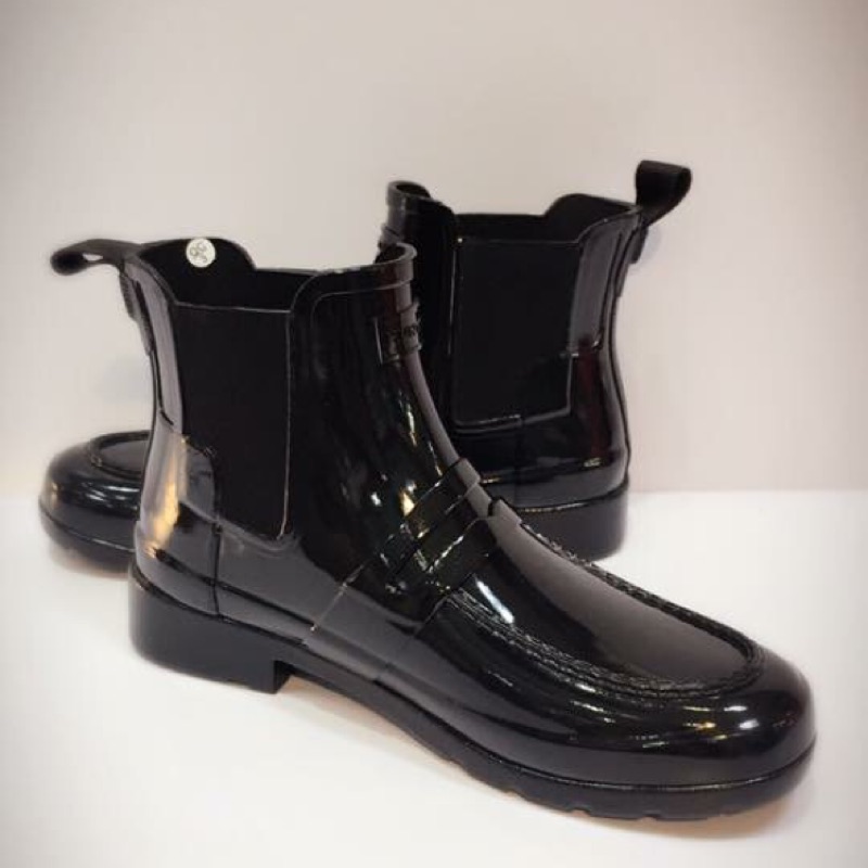 HUNTER BOOTS 雨靴 -Loafer Chelsea Boots 窄版樂福切爾西雨靴 (亮面) $4680