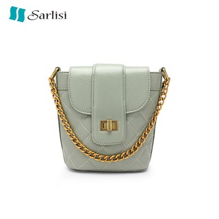 【臺灣出貨】【Sarlisi 】夏麗絲女包新款夏季時尚小香風菱格鏈帶包淑女手提側肩斜背水桶包