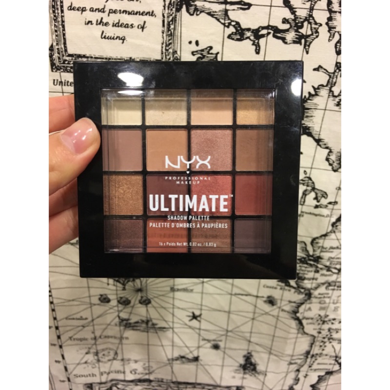 NYX ULTIMATE 16色眼影 warm neutrals