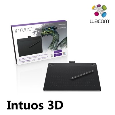 【傳說企業社】Wacom Intuos 3D 創意觸控繪圖板 Medium CTH-690/K3(經典黑)