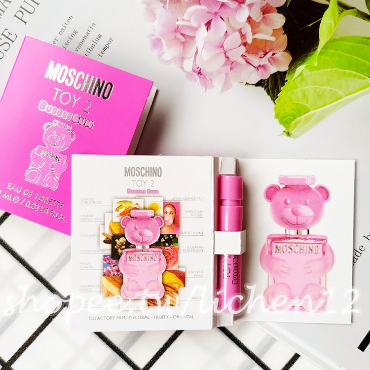 MOSCHINO TOY2 熊芯未泯2 泡泡熊女性淡香水 1ml 針管香水 試管 噴式 原廠公司貨 中文標籤 甜蜜夢幻香