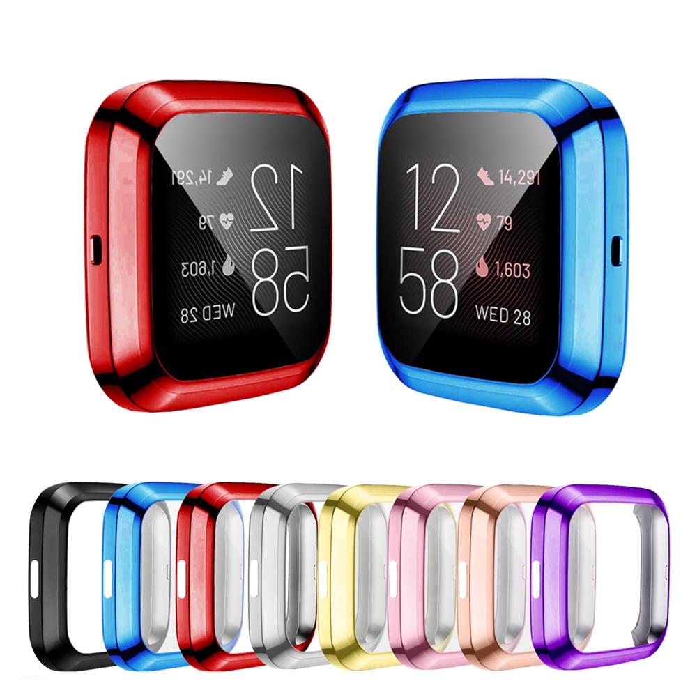 適用於 Fitbit Versa Lite / Versa 1 / 2 保護殼 Versa 全包 TPU 電鍍防摔保險槓