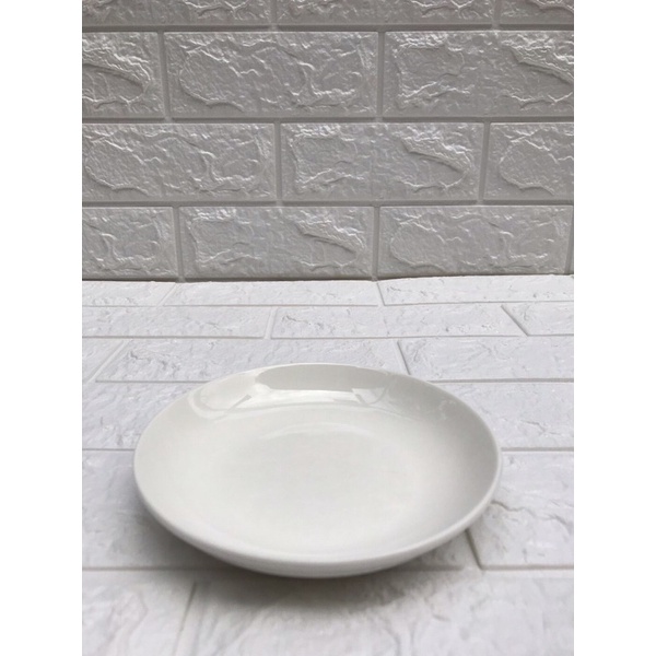 鍋碗瓢盆餐具--白強化6吋湯盤