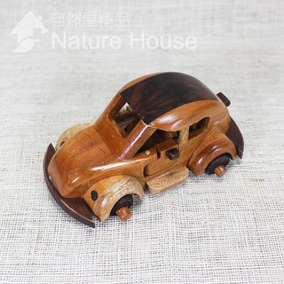 【自然屋精品】金龜車 木製老爺車 (現貨 木製仿古車 木製仿古跑車 金龜車 跑車 仿古 手工模型車 汽車 玩具 收藏擺飾