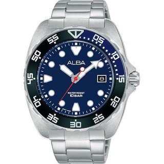 【ALBA】藍水鬼造型潮流不鏽鋼男錶 日期顯示 45mm AS9M91X1 VJ42-X317B 原廠公司貨SK022