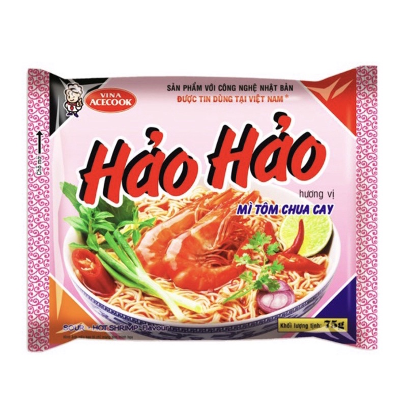 ＊快速出貨 蝦皮代開發票＊ HAO HAO 好好麵 酸辣蝦味麵  75g 速食麵 即食 越南泡麵 最受歡迎