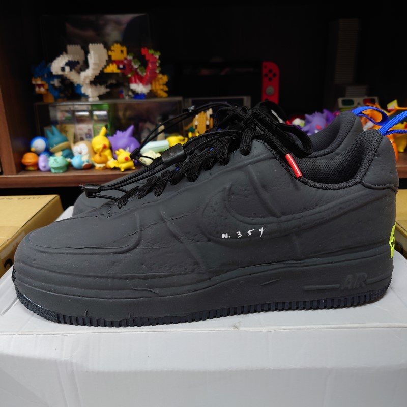 【小八】Nike Air Force 1 Experimental Black 黑 藍 抓皺 CV1754-001