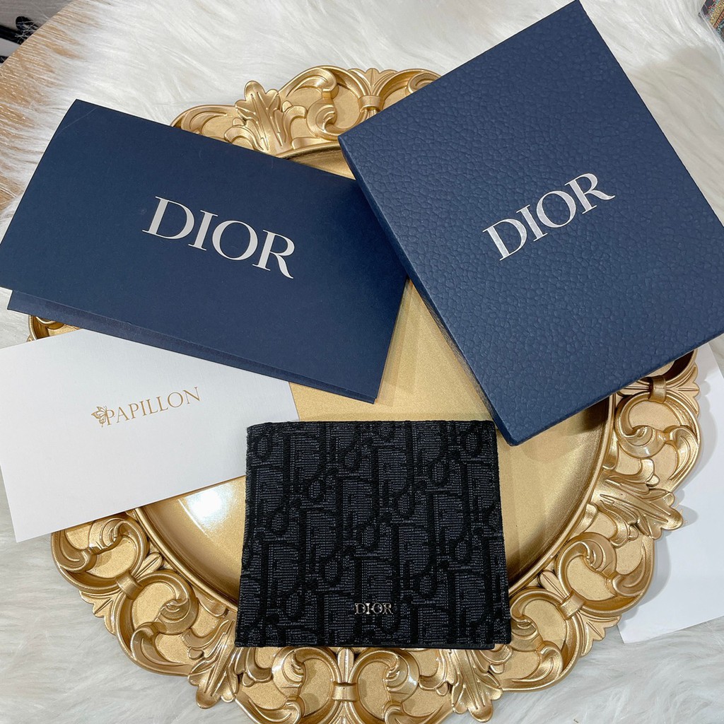 Papillon國際精品 Dior 滿黑男短夾2obbh027yse H03e 蝦皮購物