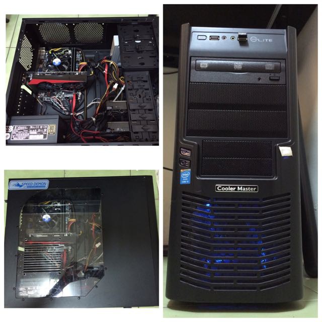 台中市區到府安裝[二手] 桌電 Intel i5 四核心 桌機 桌上型電腦 金士頓記憶體4G*2雙通道 不含照片中顯示卡