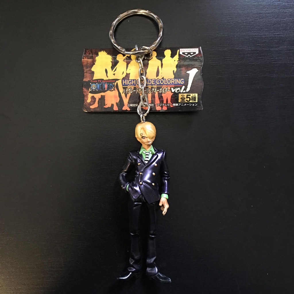 海賊王 航海王one Piece 香吉士黑腳電鍍異色鑰匙圈鎖圈復古初代日版金證黑貓萬普東映 蝦皮購物