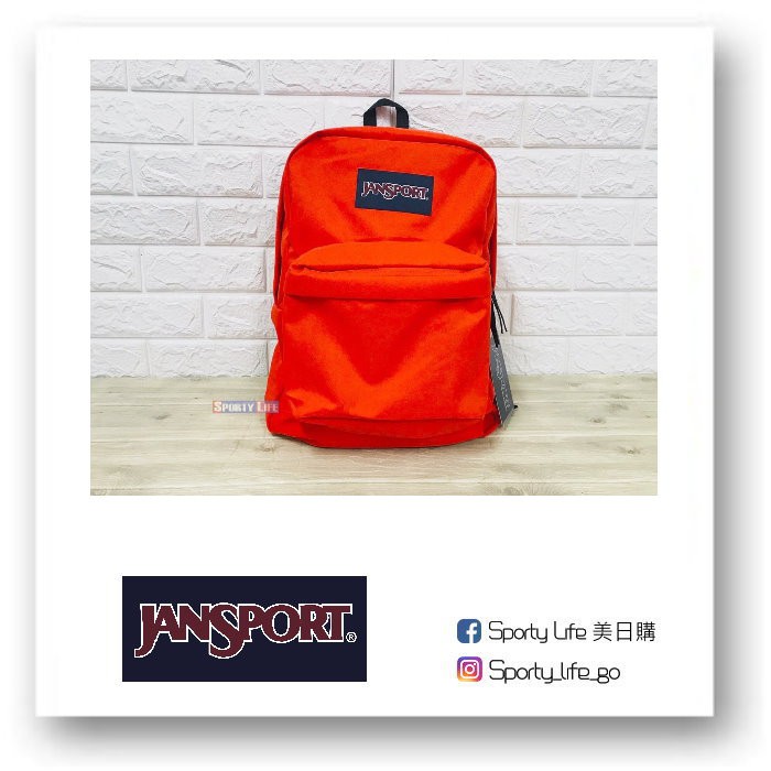 【SL美日購】JANSPORT SUPERBREAK  後背包 橘色 背包 書包 美國代購 大學包 包包