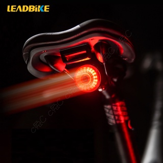 LEADBIKE-自行車光感應剎車尾燈：輕量化座弓隱藏式煞車警示燈 高亮度腳踏車破風座墊燈 USB充電防水單車坐墊後車燈