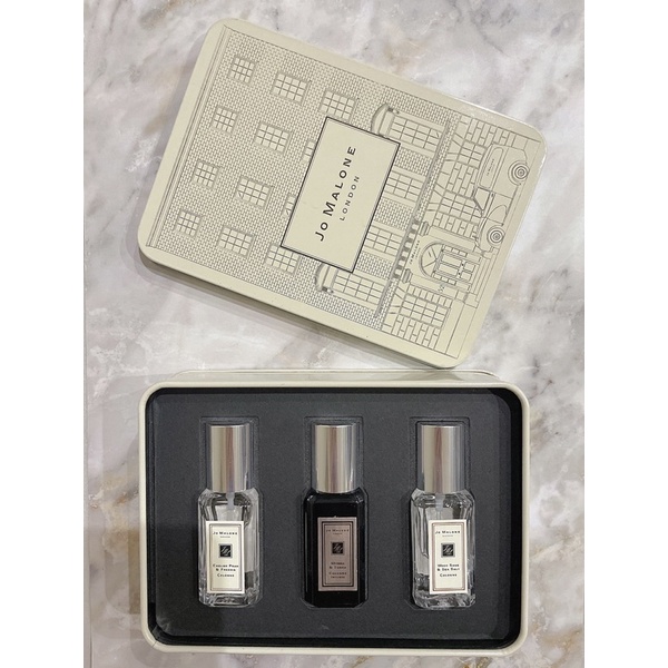 現貨 小禮物 Jo malone 禮盒 鐵盒 櫻花 9ML 小香 鼠尾草 英國梨 小蒼蘭 沒藥 黑瓶 交換禮物