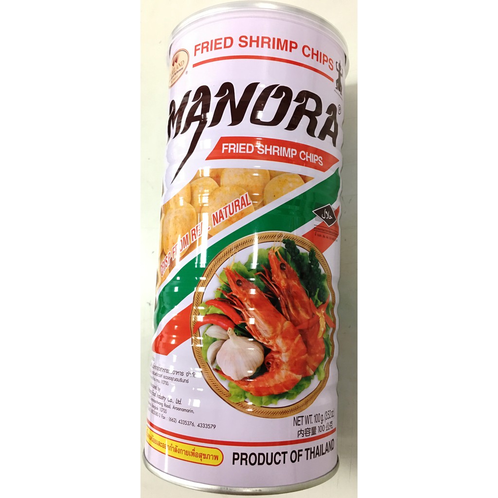 泰國-瑪努拉/manora/曼羅拉-蝦片/蟹片(罐裝)