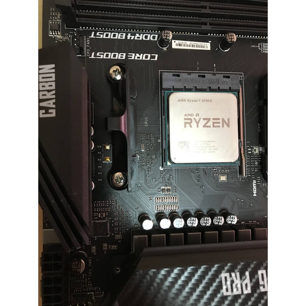 AM4 微星 MSI B450 GAMING PRO CARBON AC + Ryzen 7 R7 2700X