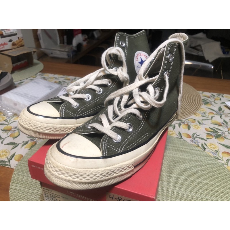 Converse 1970高筒 墨綠 二手出清 24.5號