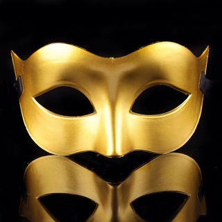 金色派對面具 街舞面具 硬式塑膠 萬聖節角色扮演 cosplay 整人玩具 MASK 假面 化粧舞會 表演