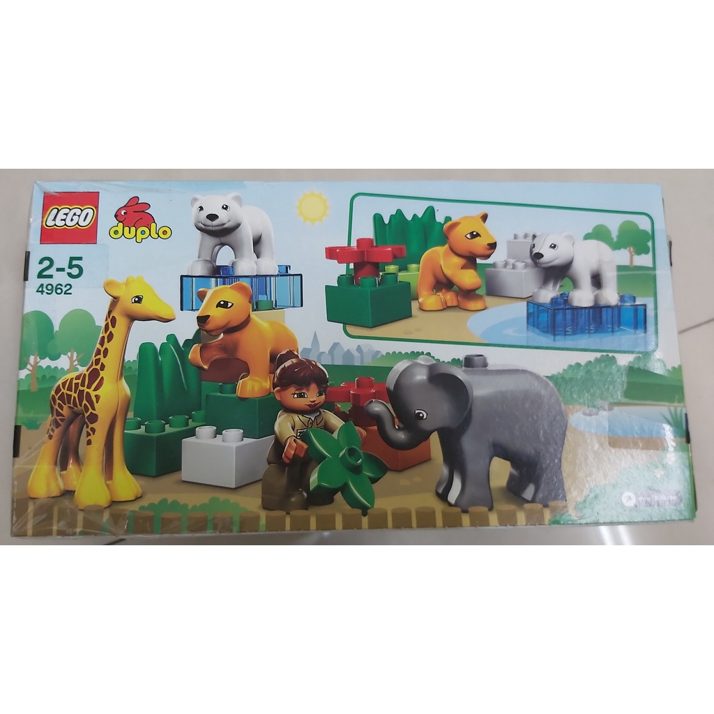 樂高LEGO得寶4962可愛動物園～二手，有缺件1個如附圖