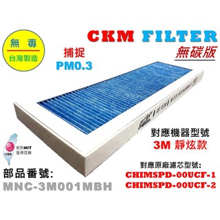 【CKM】3M 超濾淨 靜炫款 超越原廠 強效 PM2.5濾除 PM2.5濾網 濾芯 同CHIMSPD-00UCF-1