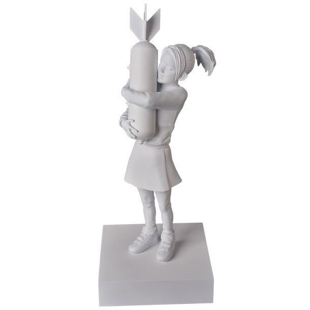 Banksy BOMB HUGGER Figure White Medicom Toy Sync 炸彈女孩