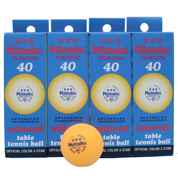 Nittaku 乒乓球 40 黃色 桌球 40mm(日本廠製)/一小盒3個入 TAITUN