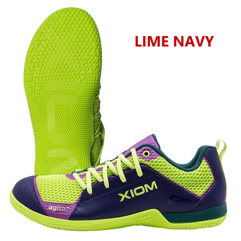 XIOM FOOTWORK 4 LIME/NAVY 桌球鞋(千里達桌球網)