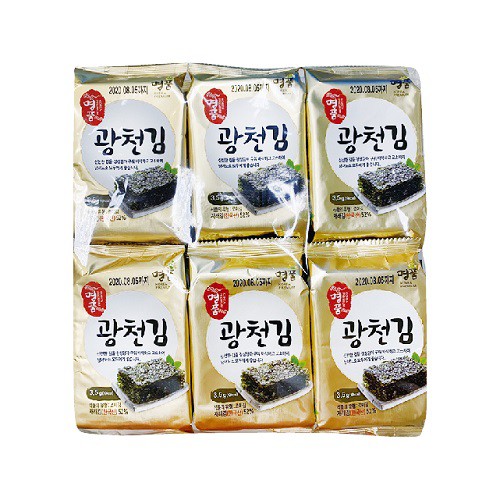 世界go 現貨韓國正宗廣川海苔廣川金版海苔飯糰未付海苔鹽味海苔12入 蝦皮購物