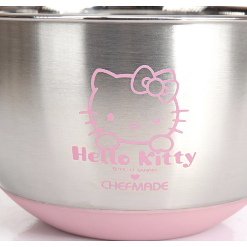 (烘焙廚房)Chefmade學廚KT7011正版Hello kitty凱蒂貓不鏽鋼打蛋盆打發奶油盆加厚20cm烘焙用具