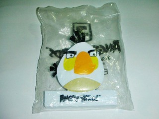 aaL.(企業寶寶公仔娃娃)全新未拆封2013年7-11發行白色ANGRY BIRDS憤怒的小鳥(憤怒鳥)白鳥生活萬用夾