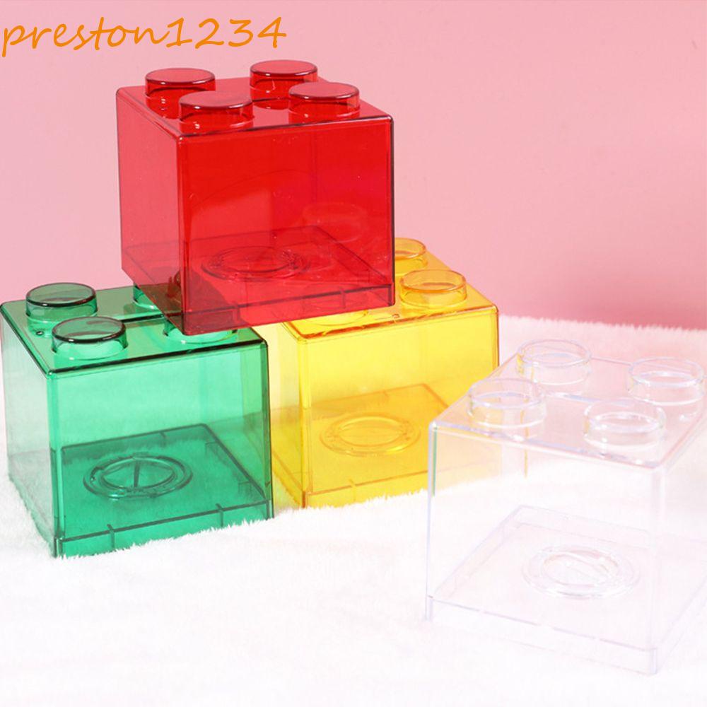 PRESTON 積木硬幣盒創意有趣男孩女孩玩具禮物更改框存錢罐硬幣銀行