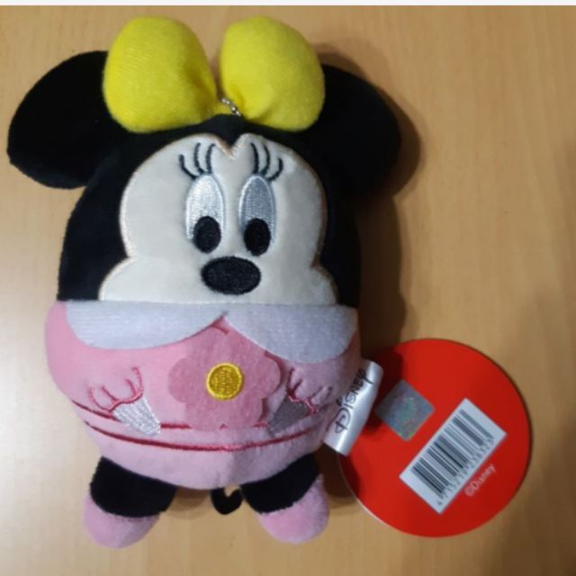 娃娃機 戰利品 迪士尼 Disney 米妮 正版 圓滾滾 絨毛娃娃 兒童玩偶 書包 珠珠 吊飾 10cm  生日禮物