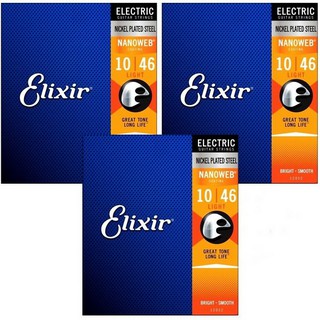 Elixir NANOWEB 12052 (10-46) 防鏽薄膜 鎳鋼 電吉他弦【3包優惠組/免運】[唐尼樂器]