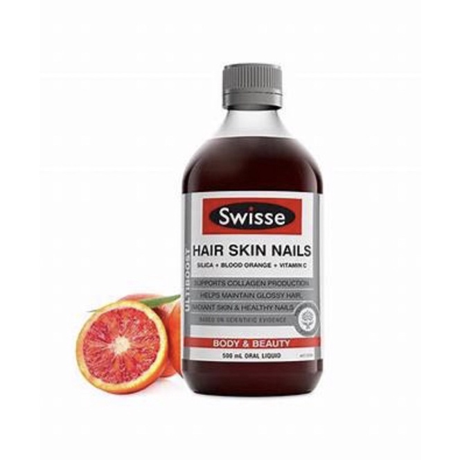 Swisse Hair Skin Nails 膠原蛋白液天然血橙精華500m