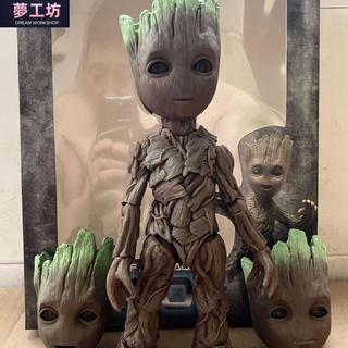 ↂ﹍台灣現貨 漫威格魯特可動手辦人偶模型玩具Groot動漫周邊銀河護衛隊2小樹人 #5