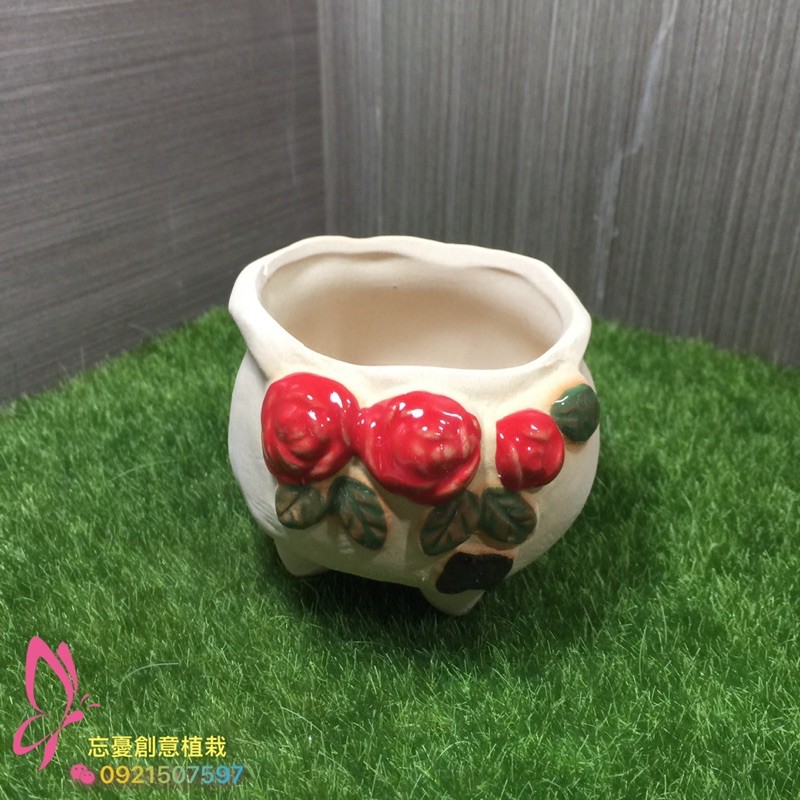 🌵療癒盆器🌻實品拍攝🌹多肉植物🌷植栽*現貨*盆器*盆栽*造型*特色*設計*立體*可愛*創意*風格*有孔*🌵