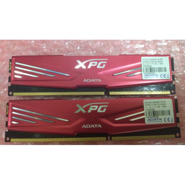 威剛DDR3 2133 4GX2=8G XPG紅色散熱片 適合 Z97 Z87 Z77 Z68 等高階晶片主機板