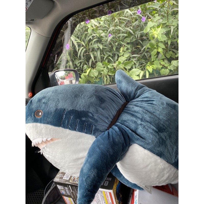 非正版 IKEA100公分 布羅艾大鯊魚公仔 毛絨玩具玩偶 鯊魚寶寶大抱枕 生日禮物女生 1米長️靠枕