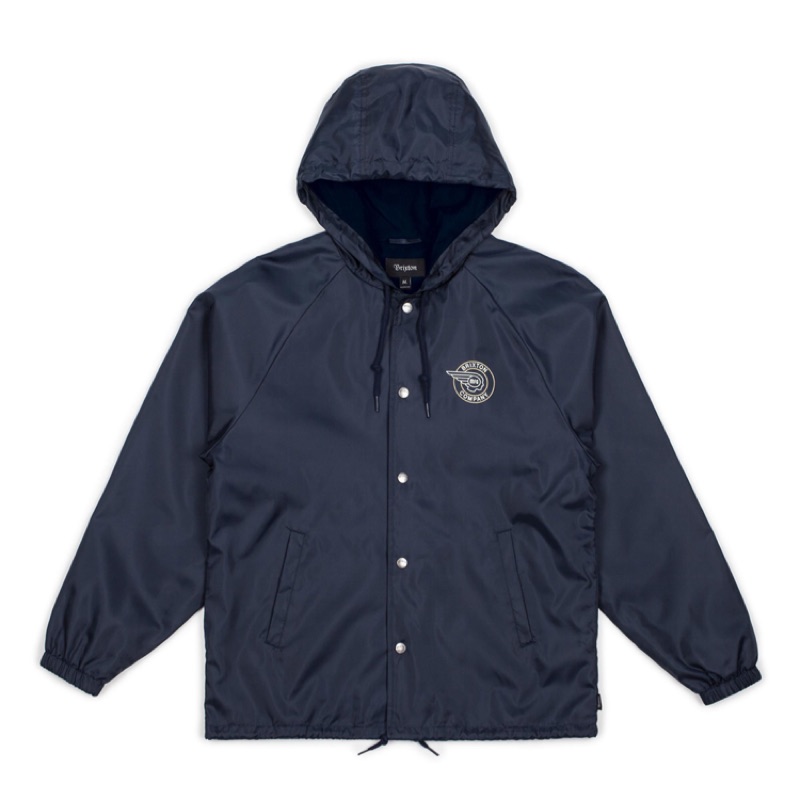 全新 現貨M Brixton mercury jacket 連帽 防風外套 復古 騎士 滑板 海軍藍 navy