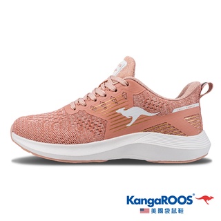 【KangaROOS 美國袋鼠鞋】女 RUN SPEED 透氣吸濕 輕量緩震 慢跑鞋 (粉-KW21423)