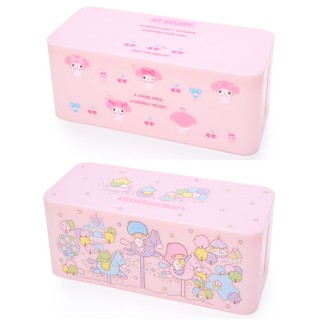 asdfkitty*美樂蒂 延長線收納盒/網路線 訊號線 電線整理盒-日本正版商品