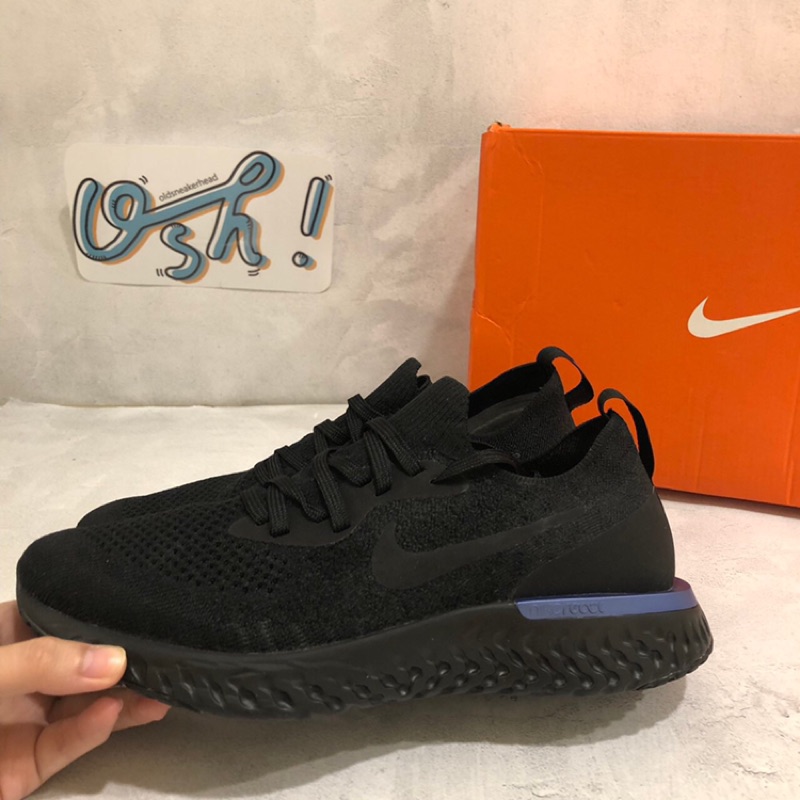 nike epic react flyknit junior black