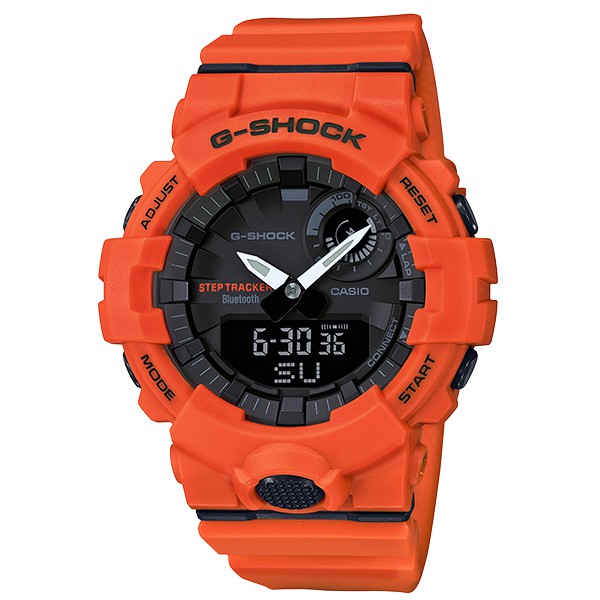 【聊聊甜甜價】CASIO G-SHOCK GBA-800-4A BLUETOOTH藍牙雙顯電子錶(橘)